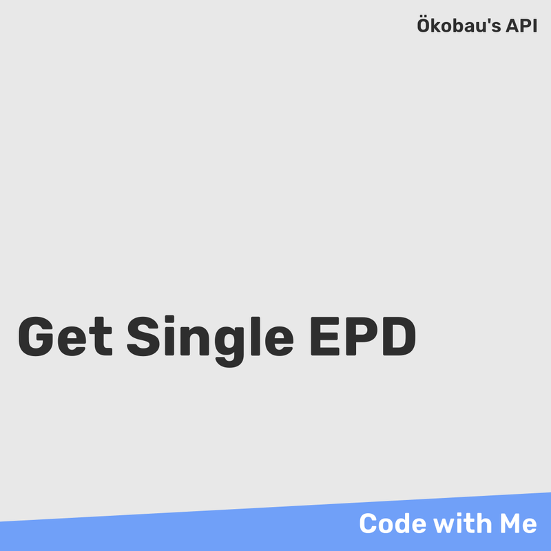 get a single epd