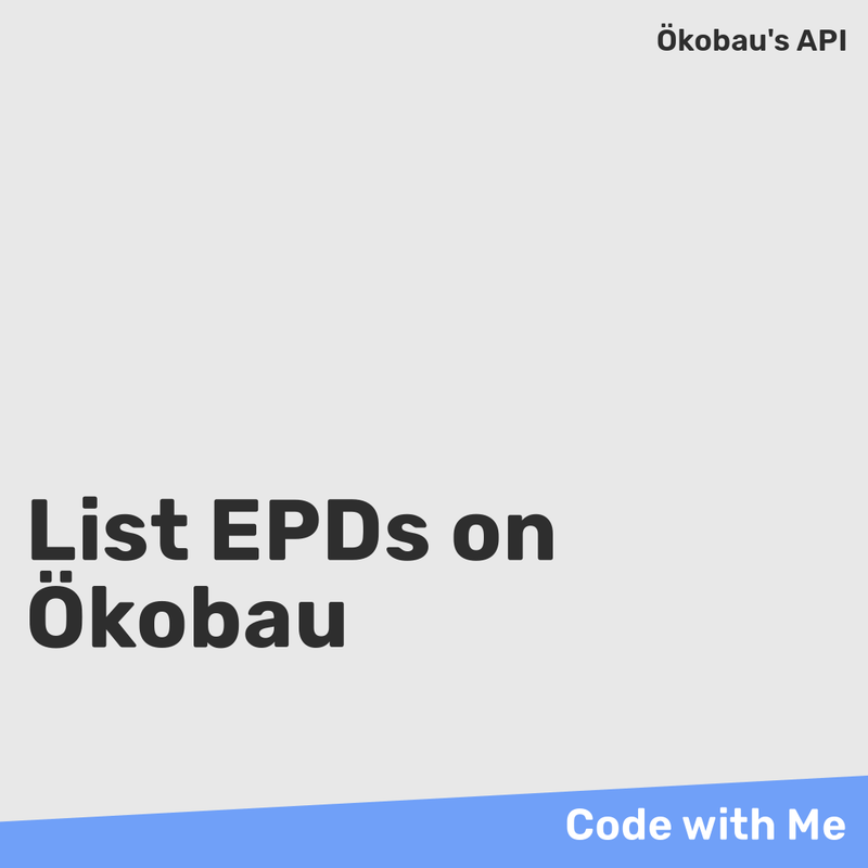 list epds on ökobau